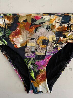 Sunseeker Australia Microfibre Abstract Print Bikini Bottoms Multi Color4US/6Cdn